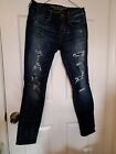 American Eagle Womens distressed jegging jeans Size6, fit perfect Dark Blue prew