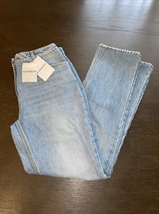 Pantaloni jeans Givenchy blu chiaro nuovi con etichette taglia 42 stile: bw50v75y4f $840 - Foto 1 di 11