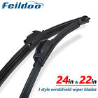 Feildoo 24"&22" Windshield Wiper Blades Fit For Dodge Car Front Window Set of 2