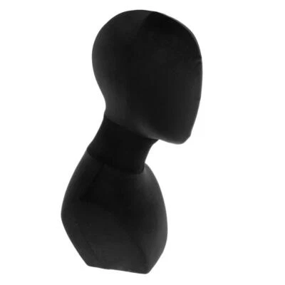 Black Head Mannequin/ Velvet Display Model (21inch) - Image 1 of 4
