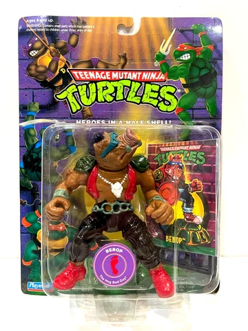 TMNT Ninja Turtles Bebop 1994 Playmates Action Figure With Collector Card HTF Cover
