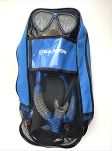 U.S. Divers Navy Blue and Black Scuba Diver's Gear With Carrying Case -Back Pack - Picture 1 of 11