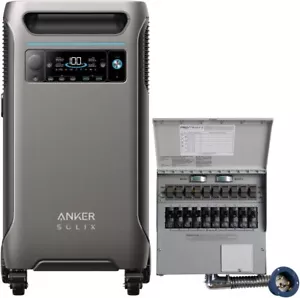 Anker 120V/240V Home Backup Kit 3840Wh Portable Power Station w/ Transfer Switch - Picture 1 of 6