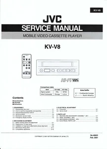 JVC Service Manual für KV- V 8 englisch Copy - Bild 1 von 1