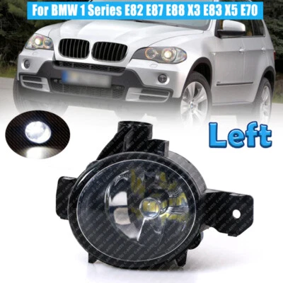 LH LED Fog Light For Lamp W/Bulb For BMW 1 Series E82 E87 E88 X3 E83 X5 E70 - Image 1 of 4