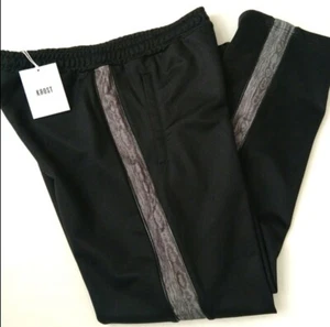 Krost Moire Warm up Pants Men's Cotton Blend Black Jogger Straight Leg,Relaxed - Picture 1 of 18