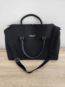 Jimmy Choo Perfume Bag Extra Large Black Stretchy Zipper Overnight Duffle - Picture 1 of 13