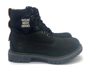 Timberland 6 Inch Womens Size 6 Casual Boot Black Nubuck Waterproof Shoe - Picture 1 of 5