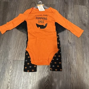 Carter’s Halloween Baby Mädchen Kürbis Tutu 2-teiliges Outfit Größe 3 Monate - Bild 1 von 5