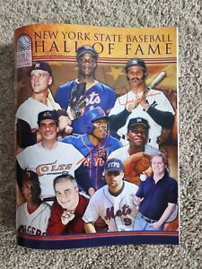 New York State Baseball Hall of Fame 2023 program signed on cover by 2 inductees