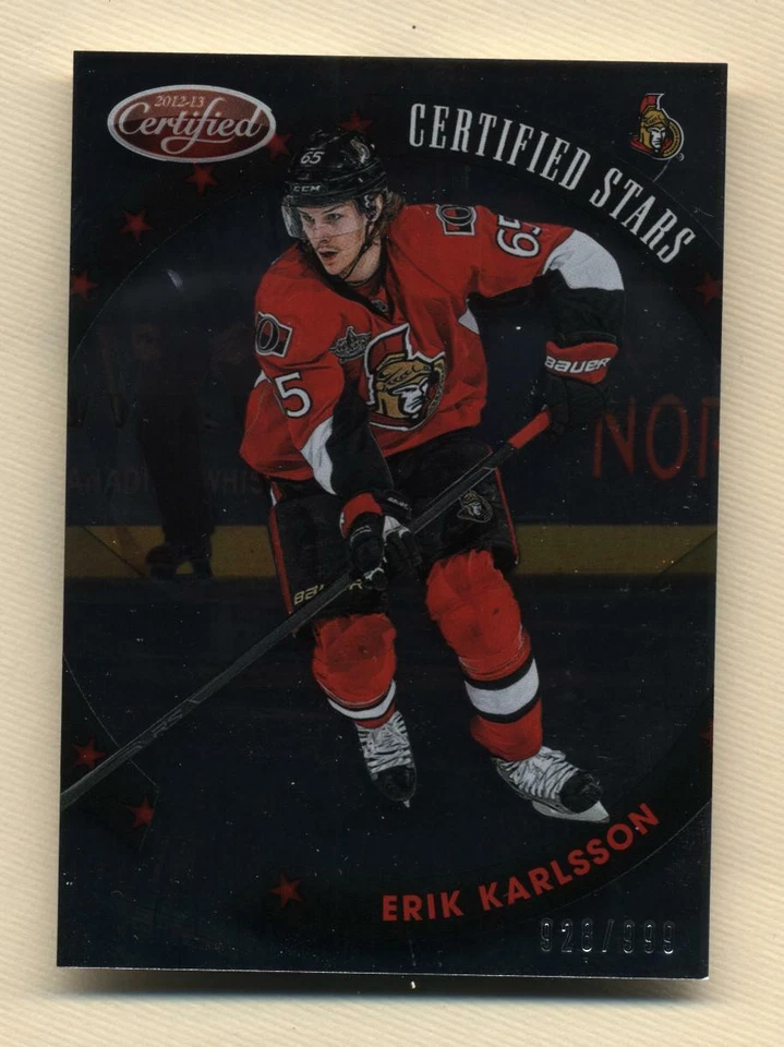 2012-13 Panini Certified Hockey Certified Stars Erik Karlsson (Senators) # /999 - Image 1 of 1