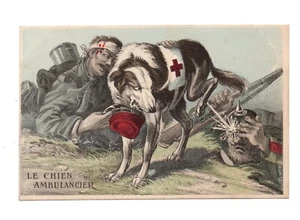Guerre 14/18. Patriotique. Dog Cross Red. Satire. CPA 4146 - Picture 1 of 2