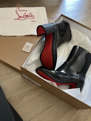 Christian Louboutin New Loubirain Rubber PVC Rain Boots Shoes 38 - 8   sku1172 - Image 1 of 4