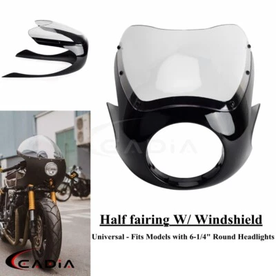 Carenado parabrisas para Honda Yamaha Kawasaki Thruxton Suzuki Café Racer Style Foto 1 de 4
