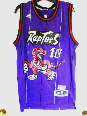 THE CLASSIC LARGE ADIDAS PURPLE SEWN TORONTO RAPTORS DEROZAN JERSEY-LNWOT Cover