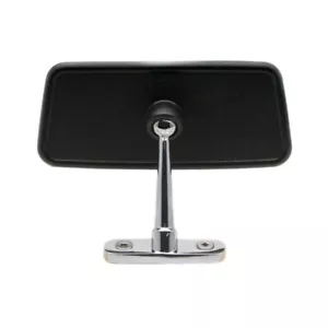 CLASSIC VINTAGE CAR DASH MOUNTED INTERIOR MIRROR BLACK SURROUND CHROME - Picture 1 of 5