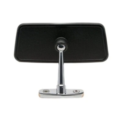 CLASSIC VINTAGE CAR DASH MOUNTED INTERIOR MIRROR BLACK SURROUND CHROME - Image 1 of 4