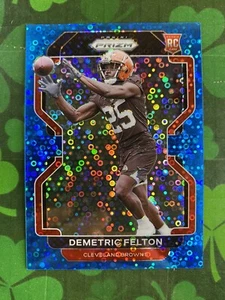 2021 Panini Prizm Demetric Felton Blue No Huddle Rookie #/79 #411 Cleveland - Picture 1 of 2