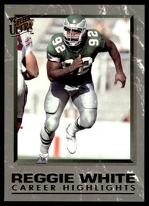 1992 Ultra Highlights Football Card Reggie White Philadelphia Eagles #6 - Picture 1 of 2
