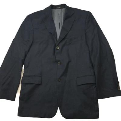 Hugo Boss Blazer Mens 40S Blue Three Button  Lane Borgosesia Wool Suit Jacket - Image 1 of 4