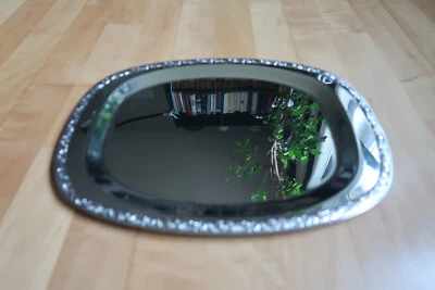 WMF Servierplatte, Cromargan Edelstahl, Blumendekor, LxB = ca 35cm x 26cm - Bild 1 von 4