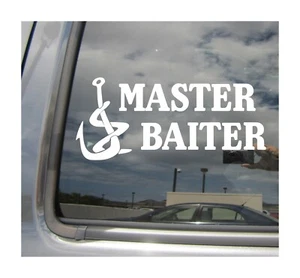 Calcomanía de vinilo Master Baiter - pesca de humor divertido - ventana automática para automóvil 04007 - Imagen 1 de 2
