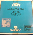 Shimano 600 Uniglide Silber/BK CN-6110 Kette Neu / Nummern Vintage-5/6-Spd-NIB-