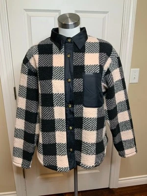 Columbia West Bend Flor de Melocotón y Negro Cuadros Camisa Abotonada Cazadora, Talla M Foto 1 de 4