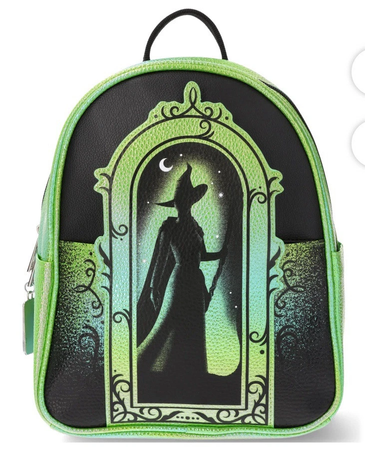 “No One Mourns The Wicked” Women's 10.5" Mini Backpack Purse Elphaba Green