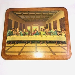 VTG Last Supper Jesus Decoupage Religious Wall Hanging Wood - Picture 1 of 13