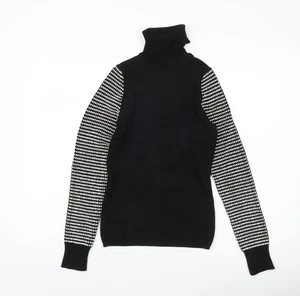Jersey tejido Karen Millen para mujer negro cuello redondo talla 8 calce ajustado - Imagen 1 de 12