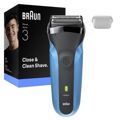 Braun Serie 3 Rasoio Elettrico Barba Wet&Dry Regolabarba Uomo Rasoio Barba 3 - Immagine 1 di 4