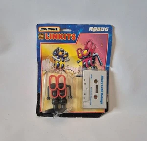 1986 Matchbox Linkits ROBUG Construction Figure Toy with Cassette Vintage NEW - Picture 1 of 3