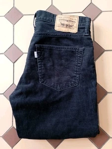 LEVI'S 511 CORDUROY TROUSERS JEANS MENS W32" X 32"L AUTHENTIC VERY GOOD BLACK - Picture 1 of 8