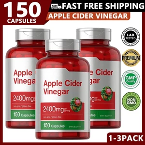 Apple Cider Vinegar Capsules 2400mg (Non-GMO) - 150 Capsules Dietary Supplement - Picture 1 of 14