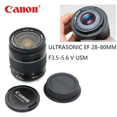 Canon EF 28-80mm f3.5-5.6 V USM Zoom Lens for 70D 80D 90D Rebel T5 T6 T7 Camera - Image 1 of 4