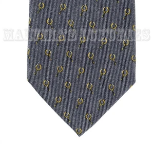 GUCCI CORBATA FIRMA LOGO MEDIO CABALLO ESTAMPADO SEDA $200 NUEVO - Imagen 1 de 6