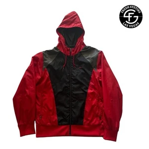 Nike Brand Lightweight Windbreaker Jacket Red  Vintage Zipper Pockets Men’s L - Picture 1 of 8
