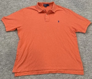 Polo Ralph Lauren Polo Shirt Men's 3XB Orange Classic Pony Golf Preppy BIG - Picture 1 of 6