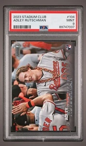 2023 Topps Stadium Club Adley Rutschman Rookie RC #104 Orioles Rookie PSA 9 - Foto 1 di 2