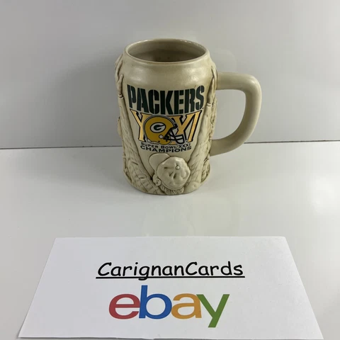 Green Bay Packers 1997 Super Bowl XXXI 31 3D Raised Relief Beer Mug Stein Cover