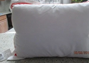 RALPH LAUREN "PALMER ACC " OBLONG BREAKFAST TOSS PILLOW WHITE/ORANGE TRIM NWT - Picture 1 of 3