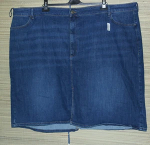 MARKS & SPENCER CDOLLECTION WOMENS INDIGO BLUE DENIM SKIRT SIZE:32 (WS50) - Picture 1 of 8