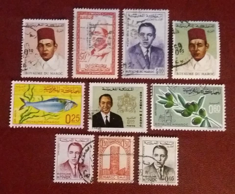 MOROCCO Maroc Lot Used Stamps Fish Olives Kingdom Royaume 1158 Cover