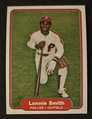 1982 Fleer Lonnie Smith Baseball Card #259 Phillies O/F  VG O/C - Image 1 of 2