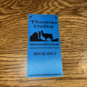 Thomas Dolby Flat Earth Tour 1984 House Only Backstage Pass - Bild 1 von 2