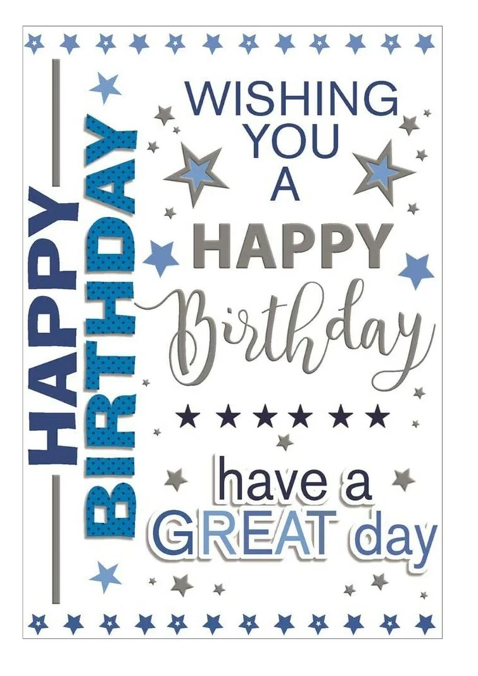 Happy Birthday Card - Open General Mens Male Children Football Rugby Sport B130