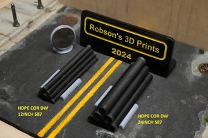 HDPE CORRUGATED DW PIPE MODEL, DIORAMA, MULTIPLE DIAMETERS, IN SCALE: 1/87 (HO) - Picture 1 of 3