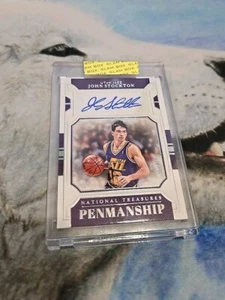 2018-19 National Treasures Basketball JOHN STOCKTON - UTAH JAZZ #/25 Auto - Picture 1 of 3