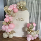 Pink Beige Balloon Garland Arch Kit Girl Baby Shower Wedding Birthday Baptism